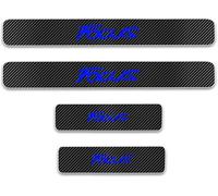 4 pcs Carbon Fiber Car Door Sill Protector Strips for Fo-rd Focus, Welcome Pedal Guard Kick Plates Sticker Threshold Cover Auto Decorative Accessories,Blue
