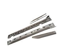 4 PCS Carbon Fiber Material Side Skirts Trim Extensions Lip Compatible For Ford Mustang GT500 Tuning 2015-2021