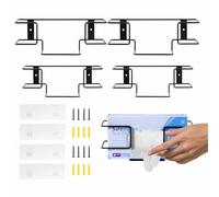 4 PCS Carbon Steel Glove Holder Wall Mounted, Metal Glove Box Dispenser Organizer, Reusable Wall Mount Glove Rack for Clinic, Lab, Restaurant, Kitchen, Bathroom, Office and Garage