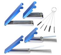 4 Pcs Carburetor Cleaner Kit Washer Jet Cleaning Tool with 5pcs Nylon Brushes Reusable Airbrush Cleaner for Cleaning Engine Carburetor Gas Sprinklers Shower Heads Wire