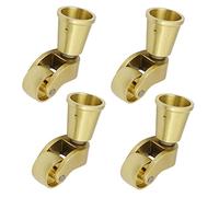 4 Pcs Castor Wheels,Solid Brass Swivel Caster Wheels,Small Moving Caster for Furniture Table Trolley,Cup Style Fitting,Load Capacity 330Lbs/150Kg,Various Sizes,with Screws,Gold (21mm/0.8in)