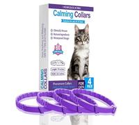 4 Pcs Cat Calming Collar, Fast-Acting Calming Collar for Cats with Long-Lasting Cat Anxiety Relief Washable & Adjustable Calming Cat Collars, Safe Comfortable, deal for Various Stressful Situations