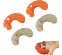 4 Pcs Cat Calming Pillow for Kittens and Puppies, Soft Fluffy U Shaped Pet Pillow Cushion, Chew-Proof Small Dog Pillow for Head, Ideal for Indoor Cats Sleep & Anxiety Relief (mix 2)