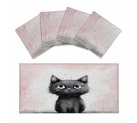 4 Pcs Cat On A Rainy Day Fluorescent Light Covers for Ceiling Lights