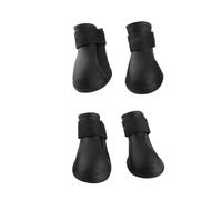 4 Pcs Cat Rain Shoes,M L Xl Waterproofing Dog Boots Anti Slip Silicone Dog Rain Boots Full Protector for Winter Snowy Days (L black)