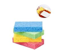 4 Pcs Cellulose Sponges - Kitchen Sponges for Dishes, Non-Scratch Dish Scrubber Sponge for Household, Cookware, Bathroom, Cleaning Sponge for Sinks Floors & Showers Tile Sinks Glass