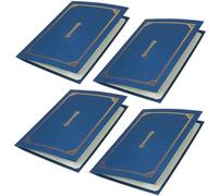 4 Pcs Certificate Holders A4 Paper Award Covers with Gold Foil Border