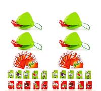 4 PCS Chameleon Tongue Shooting Game, Frog Tongue Board Game, Four-legged Snake Party Blower Masks with Blowing Air, Multiplayer Party Games for Family (Four-player mode)