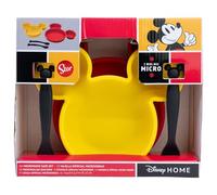 4 PCS CHARACTER KIDS SHAPED PP SET (BOWL, PLATE AND CUTLERY) IN GIFT BOX MICKEY MOUSE TRUE CHAMPIONS