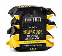 4 Pcs Charcoal Cleansing Wipes for Face and Body, 120ct