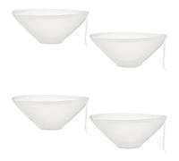 4 Pcs Cheese Cloth Bags - Reusable Nylon Nut Milk Bags, Fine Mesh Strainer for Almond Milk, Tea, Juice, Greek Yogurt, Wine & Cold Brew (Bowl-Shaped)
