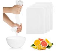 4 PCS Cheese Cloths for Straining, 30x20cm Nylon Nut Milk Bag Strainer Reusable Cheese Cloth Craft Nutmilk Mesh Bag, Fine Mesh Food Filter Bags for Cooking, Baking, Juicing, Cheese Making