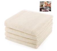 4 Pcs Cheese Cloths for Straining, 50 x 50 cm Reusable and Washable Fine Muslin Cloths for Cooking, Grade 100 Unbleached Cotton Cheesecloth for Nut Milk, Butter, Baking & Cooking