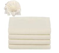 4 Pcs Cheesecloth, 60 x 60 cm Unbleached Grade 90 Muslin Cloths for Cooking Ultra Fine Washable Cheese Cloths for Straining for Filtering Juice Cheese Tea Coffee
