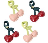 4 PCS Cherry Keychain Bag Charm Cute Cherry Charm Purse Bag Keychain Pendant Leather Cherry Bags Charms Cherrys Purse Charms Accessories for Women Girls Handbags