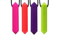 4 PCS Chew Necklace, Sensory Necklace Set,Biting Toys for Children,Oral Motor Chewy with Wearable Rope for Kids Boys Girls Teething, Anxiety