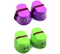 4 Pcs Children Walk Stilt Balance Jumping Stilts, Kids Bucket Stilts Toy Walking Stilts Balance Training Stilts Outdoor Fun Toy for Children Kids Stepper Toy, Random Color