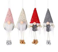 4 PCS Christmas Decoration Gnomes, Christmas Gnomes Tree Hanging Scandinavian Dwarves Gifts for Family Easter