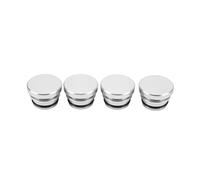 4 Pcs Cigarette Lighter Socket Cap, Aluminium Alloy Power Outlet Dust Cover, Cigarette Lighter Plug Dust Cap for Vehicles with 12V Accessory Plug (Silver)