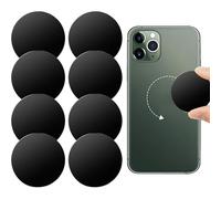 4 Pcs Circular Lead Rings, 4cm Round Metal Plates, Thin Metal Plates Replacement Mount Plate Kits, for Adhesive Replacement Sticker Phone Magnetic Car Holder, Compatible Magnetic Car Mount (Black)