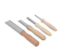 4 Pcs Clay Hole Cutter, Stainless Steel Circular Clay Semi Round Hole Cutter with Wooden Handle, Pottery Hole Punch Tool for Hole Punching and Sculpting of Clay, Pottery
