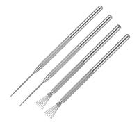 4 PCS Clay Needle and Pottery Feather Wire Texture Tools, Stainless Steel Ceramic Detail Tools, Sculpting Tool Supplies for DIY Craft, Sculpture Detail Texturing and Modeling