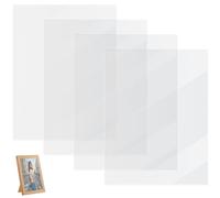 4 Pcs Clear A4 Acrylic Sheets, Crystal Transparent Acrylic Plastic Sheets, for DIY Arts and Ctafts(29.7 x 21 cm / 8.27 x 11.7 inch)