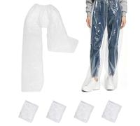 4 Pcs Clear Disposable Rain Pants, Mens Waterproof Trousers Waterproof Trousers Womens, Waterproofs Trouser Mens With Shoe Cover, 120cm Water Proof Trouser Men Waterproofs Overtrousers for Travel