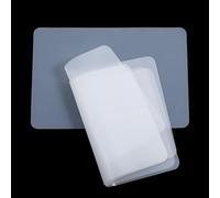 4 PCS Clear Placemat, Silicone Mats for Crafts and Kitchen, Small Heat Resistant Non-slip Countertop Protector, Translucent Placemat for DIY, Jewelry, Epoxy Resin, Baking