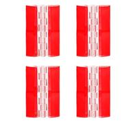 4 Pcs Clear Plastic Hinges Adhesive Acrylic Hinge Transparent Continuous Piano Hinges Self-Adhesive Folding Hinge Tools for Cabinet Drawer Furniture DIY Display Stand 75x45 mm