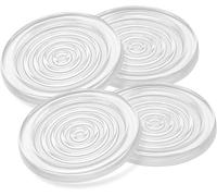 4 Pcs Clear Round Non Slip Furniture Pads, 3/4" Chair Leg Floor Protectors,Reduce Damage to The Floor,Anti-Slip Caster Cup, Wheels Suitable for All Floors and Sofas, Chairs, Beds Furniture Hardware