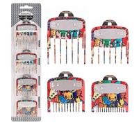 4 Pcs Clipper Guards Set Compatible with Most Wahl Clippers, Graffiti Clipper Guard Replacement, for Wahl Clipper Guards Sets, 1/16”, 1/8", 3/16", 1/4"