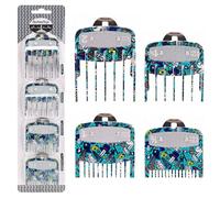 4 Pcs Clipper Guards Set Compatible with Most Wahl Clippers, Graffiti Clippers Guard Replacement, for Wahl Clipper Guards Sets, 1/16”, 1/8", 3/16", 1/4"