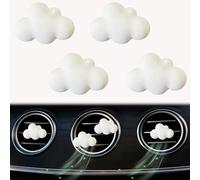 4 Pcs Cloud Air Vent Clips, Cute Cloud Car Air Fresheners Vents Clips Funny Car Diffuser Vent Clips Car Interior Decor Charm Cute Car Accessories Car Decoration for Women
