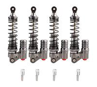 4 Pcs CNC Aluminum Shock Absorber for Axial SCX10 D90 RC Crawler Car, Double Spring Design, Anodized Metal Suspension with 25mm Travel Length for Off - Road RC Vehicles