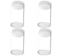4 Pcs Coin Tubes with Foam Inserts, Round Display Holder for Challenge Coins, Medals, or Antique Coins, Transparent Collectible Coin Storage Container, 2.6 x 1.5 in / 6.5 x 3.7 cm