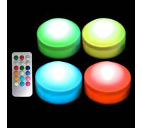 4 PCS Color Changing Halloween LED Pumpkin Candle Lights with Remote and Timer Battery Operated Colored Flameless Candle Set Bulk for Jack-O-Lantern Décor Halloween Party Home Spooky Decorations