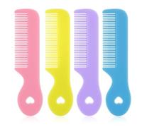 4 Pcs Colorful Baby Hair Comb for Newborn, Round Tip Bristles Cute Comb Baby Grooming for Sensitive Scalp Skin for Infant, Toddler, Kids Grooming, Healthcare Kit