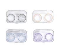 4 PCS Contact Lens Cases, Purple,Grey,Yellow,Blue, Basic