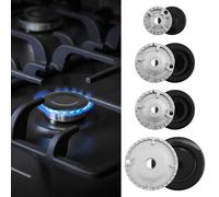 4 Pcs Cooker Hat Set Metal Cooktop Burner Head Replacement Kit Heat Resistant Gas Stove Burner Caps for Most Gas Stove Burners