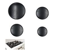 4 Pcs Cooker Hob Gas Burner Cap Set, Gas Hob Cover, Hob Covers for Gas Cookers, Compatibility with SABAF Gases Stove Burner Kitchen Accessories, Enhances Cooking Efficiency (55mm 75mm 100mm)