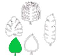 4 pcs Cookie Cutters, Tropical Leaf Cookie Leaf Mini Cutters Fondant for DIY Decorative Baking Tools