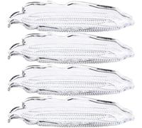 4 Pcs Corn Tray, Corn on the Cob Plastic Tray, Family Barbecue Tool Bbq Transparent Corn Dish, Corn Holders Skewers Trays Storage Container Party Dinnerware Sets