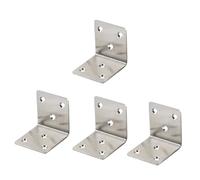 4 Pcs Corner Brackets, 50mm x 50mmmm x 49mm Stainless Steel Angle Brackets, 90 Degree L Shaped Bracket for Metal Wood Furniture