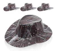 4 PCS Cowboy Hat Rain Cover, Clear Plastic Cowboy Hat Cover for Dust Waterproof Storage, Hats Protector for Storage