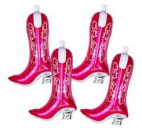 4 Pcs Cowgirl Boot Balloons 31.5 In Pink Boot Foil Balloon for Western Cowgirl Party Decorations Cowgirl Bachelorette Party Decoration Last Rodeo Bachelorette Party Bridal Shower Party Favors Supplies