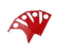 4 Pcs Crab Gauge Measure, Red PVC Clam Measuring Tool, Graduated Scale For Dungeness Crab, Shrimp, Multi Species, Accurate Size For Oregon,