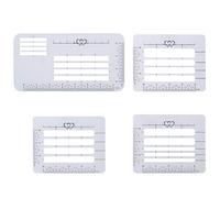 4 Pcs Craft Addressing Guide Notebook Multi-use Letter Envelope Stencil Set Templates Rulers Diary Greeting Card Craft Addressing Guide