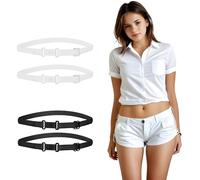 4 Pcs Crop Tuck Shirt Tuck Band Women Tucky Belt Womens Shirt Tuck Band Elastic Belts for Women Stretch Belt to Change the Style of Tops