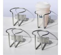 4 pcs Cup Holder Stainless Steel Ring Drink Holders for Car Truck Marine Boat RV Swing